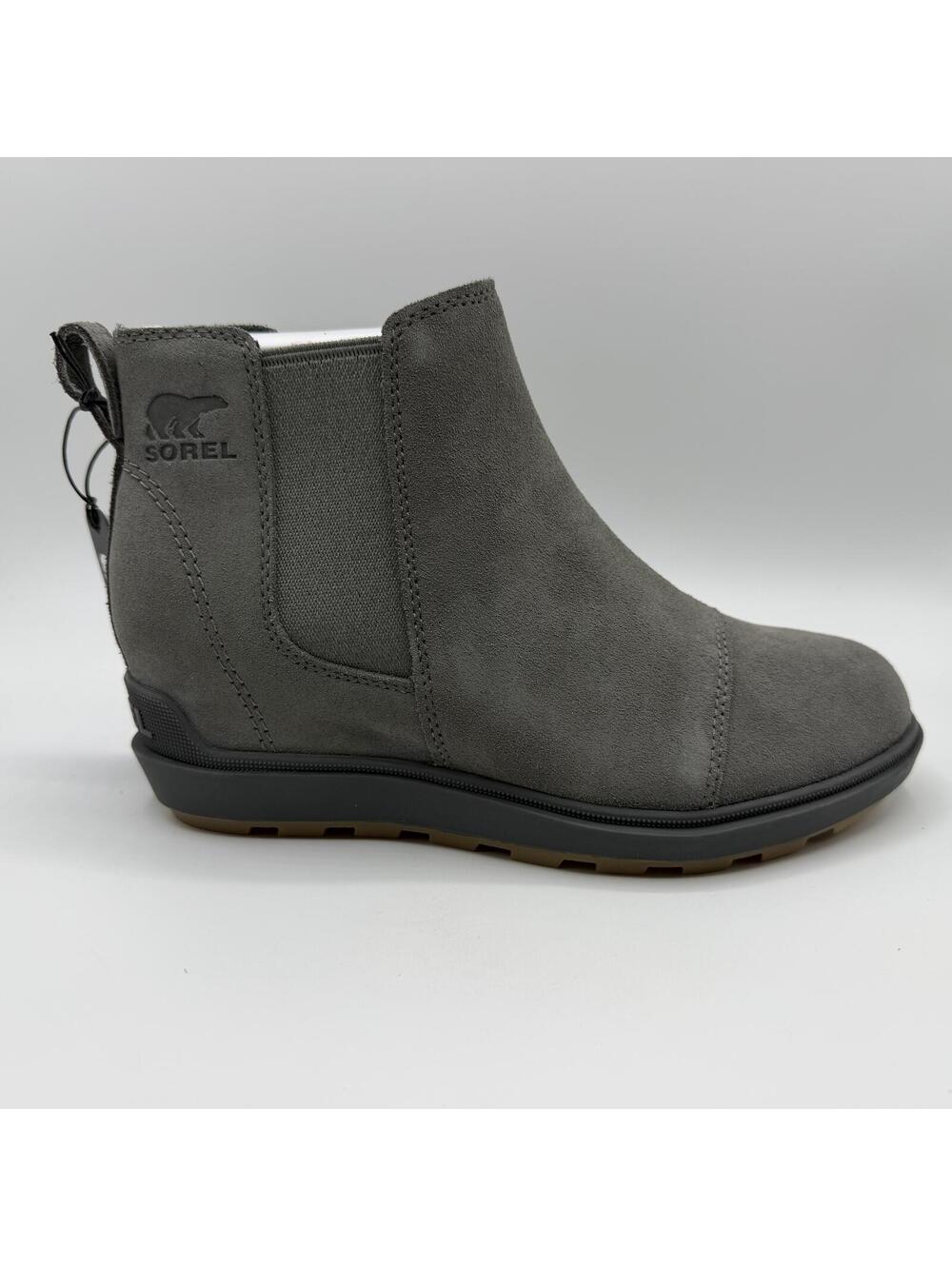 SOREL Evie II Chelsea Boots Gray Suede Women Size 5.5 - Picture 7 of 11